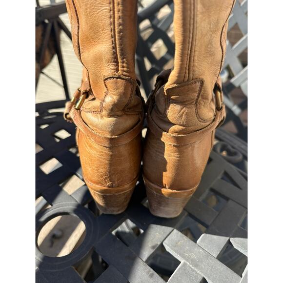 Vintage 100% Leather Harness Boots Women’s Size 8 Made in Spain Butter Soft - Picture 5 of 8